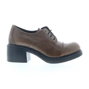 Miz Mooz Bleeker Womens Brown Leather Oxfords & Lace Ups Casual Shoes