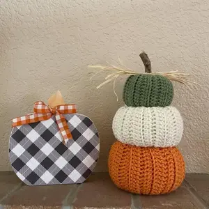 Crotchet  Stackable Pumpkin set-Home Decor-Fall Decor  Cookware