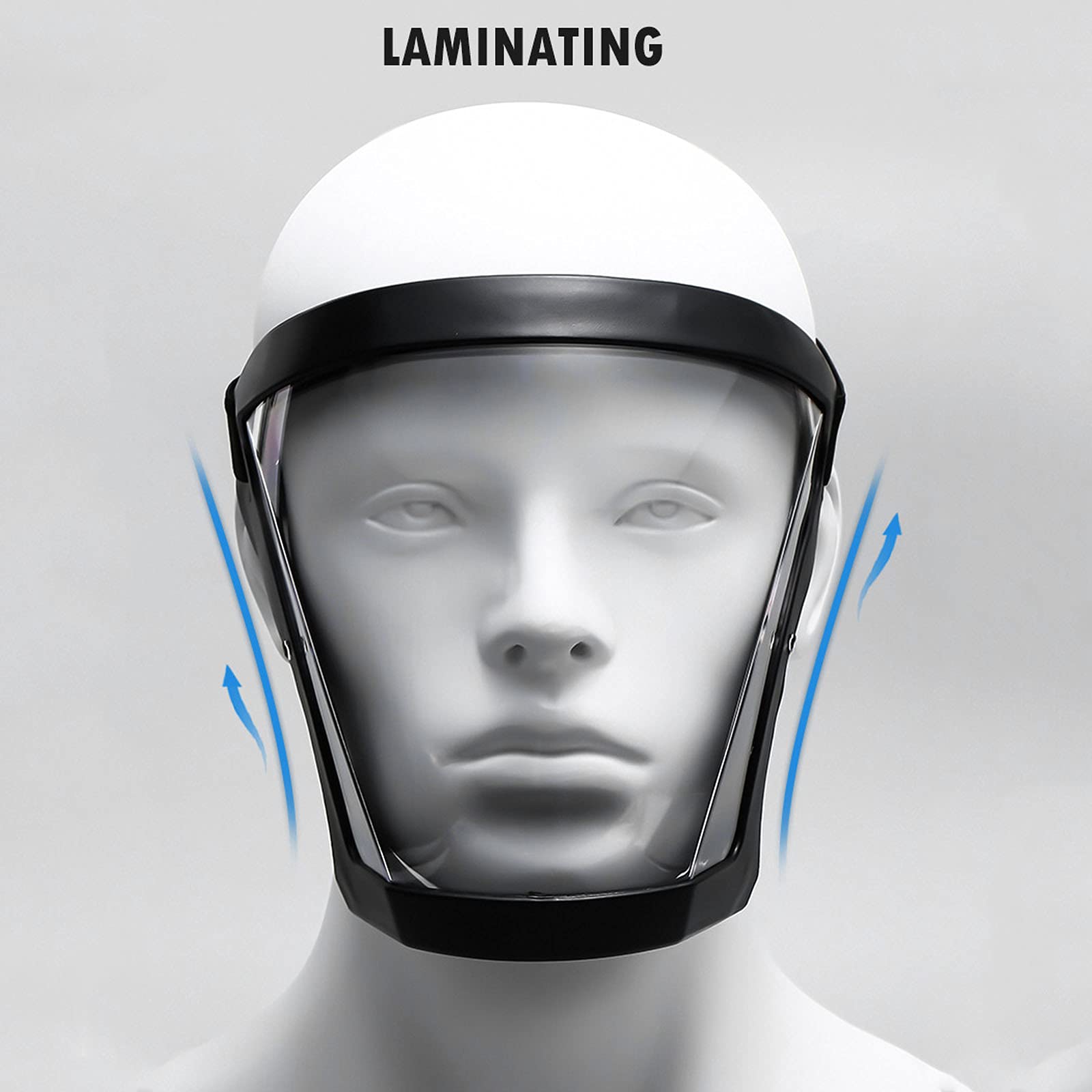 Full Face Shield, Reusable Protective Anti-Fog Transparent High-Definition Platic Face Shield with Adjustable Band Super Protective Face Shield for Unisex and Adultel