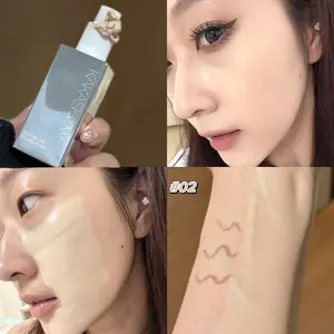 Long-Lasting Waterproof Foundation, High Coverage Concealer, Lightweight Non-Cakey Formula, Suitable for All Skin Types, Daily Makeup, Cosmetic