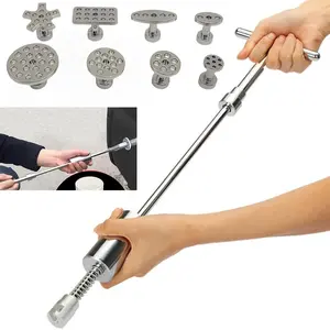 Paintless Dent Repair Tool Set with Puller and 8 Pad Sheets, Car Ice Damage and Collision Dent Fixing, Body Dent Repair Kit