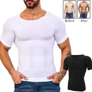 1/2/3/4 Pack Menswear Shapewear Body Shaper Compression Undershirts Lightweight Breathable Comfortable Workout Tank Tops Stretch Vest Fitness Shirt Elastic Fabric Natural Plain Dress Formal SpringStatements