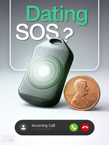 Bye Bye Button - Instant Escape FROM FIRST DATE AWKWARDNESS & Bad Dates - Sleek Compact Wireless Keychain Device with Lifelike Call Feature for Discreet Way Out