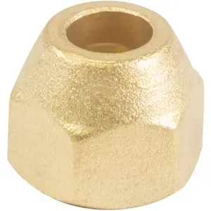 Appli Parts APFN-38 3/8 in Flare short brass flared fittings for use with copper, brass, aluminum, or steel tubing in gas line plumbing and hvac applications