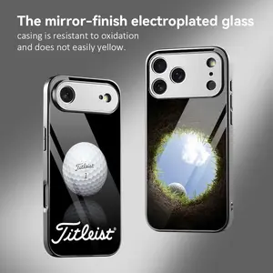 Golf Sports T-TitleistS Phone Case For iPhone 17 16 15 14 13 12 Pro Max Plus Electroplated Metal Bumper Case Slim Tempered Glass Back Advanced Materials Shockproof Anti-Scratch Luxury Case Fashion Durable Stylish