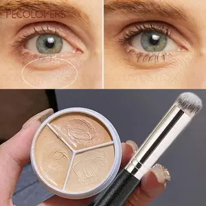 2PCS/Set Waterproof Concealer - Hydrating Flawless Coverage, Creamy Texture, Covers Dark Circles, Tattoos, Suitable for All Skin Types, Comes with A Brush, Essential Daily Cosmetics