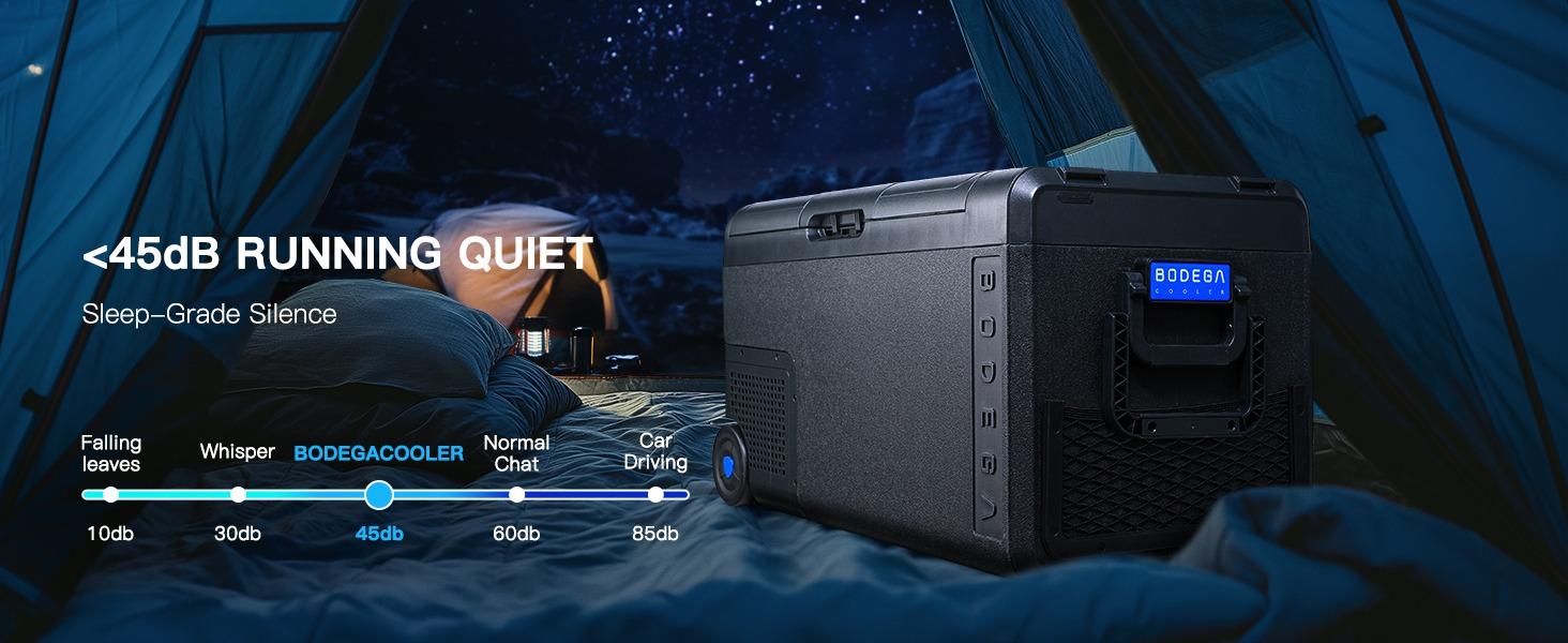 40 Qt (38L) 2-in-1 RV Fridge Cooler Box - 12V/24V DC 100-240V AC Multifunctional Outdoor Unit with WIFI App Smart Control, Anti-Slip Surface, -4℉-68℉ Adjustable Cooling, Compartments for Truck, Camping, 40 Quart