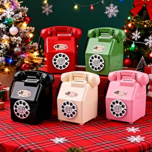 Retro Phone Piggy Bank – Unique Phone Design for Home Decor & Gift Saving Box Lightweight Decorative Ornaments safe bank  Simulation Phone Toy& Birthday Gifts