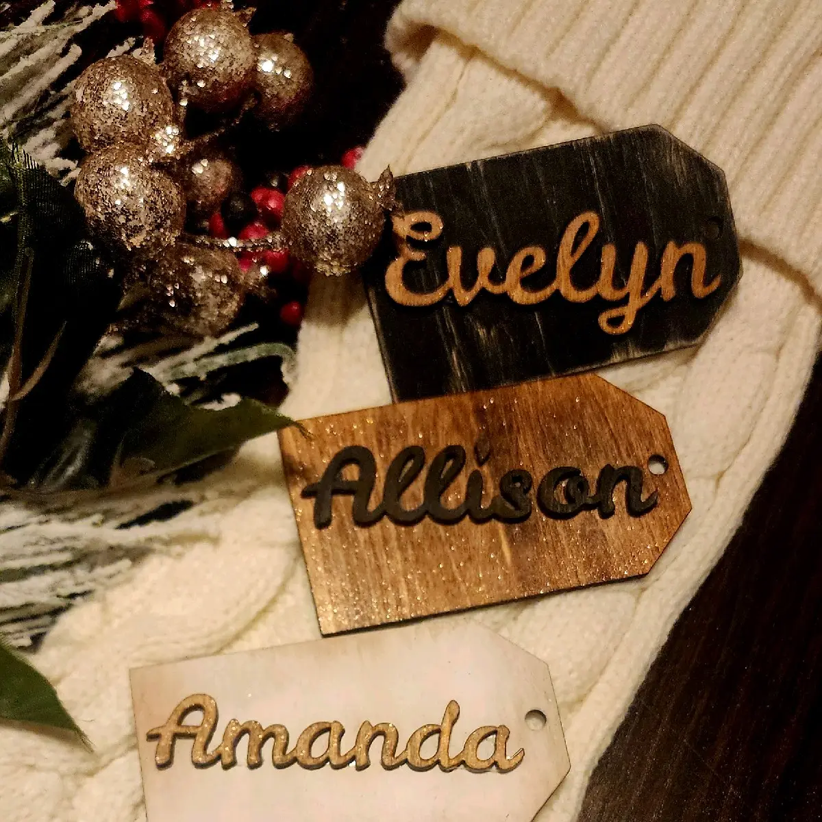 Decorative Stocking Tags for Hanging
