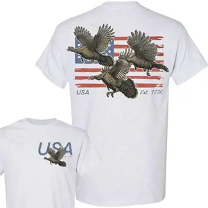 Pheasant Hunting USA T-Shirt, Patriotic Game Bird 4th of July America 250 Years Gift, Bird Hunting Shirt, Upland Hunting Hoodie, Camo Shirt, For Him - KitchenEra