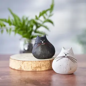 Black And White Cat Figurines