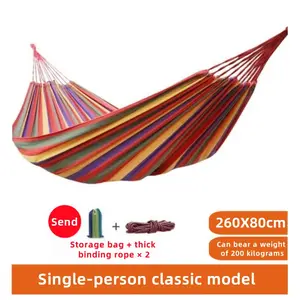 Adult Outdoor Swing, Thick Canvas Camping Hammock, Easy to Carry and Store, Making Your Outdoor Activities More Comfortable Brangdy