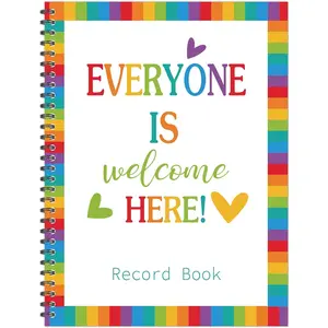 8.3'' x 11'' Teacher Record Book 2026 Grade Book Undated Attendance Register Class Student Roster Monthly Reminder Grading Chart Gift for Elementary Classroom School Office(Rainbow Style)