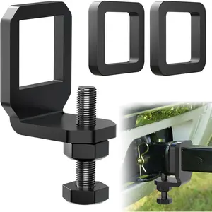 2" Anti-Rattle Hitch Clamp with 2 Silencer Pads, Heavy Duty Hitch Tightener Stabilizer, Corrosion Resistant