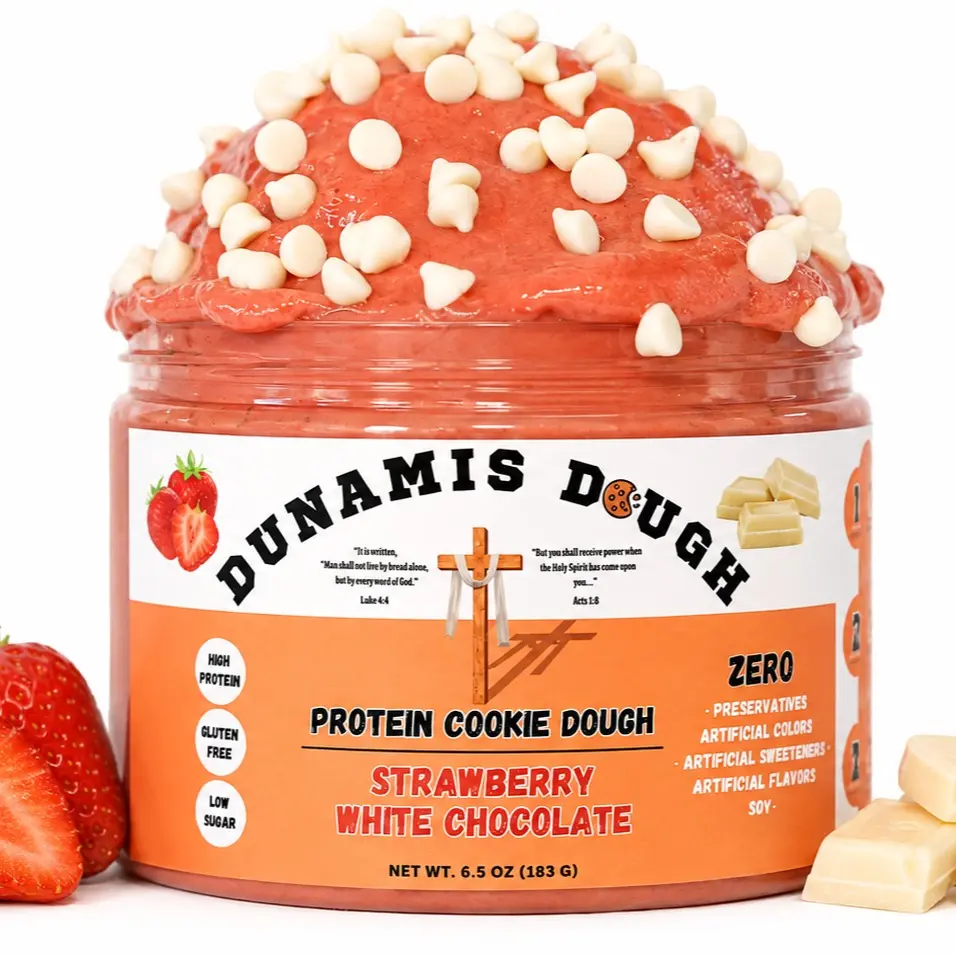 Strawberry White Chocolate Protein Cookie Dough