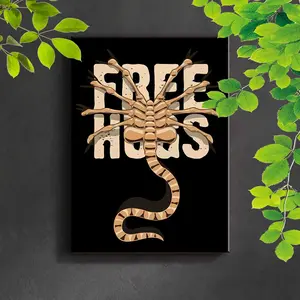 Skull Scorpion Art Print Canvas Painting, Halloween Decor Wall Art, 16x24 Inch Home Decoration for Bedroom Office Living Room Cafe Bar Gift