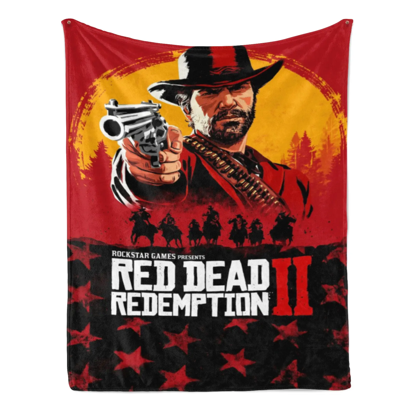 Red Dead Redemption 2 Arthur Morgan Ultra-Soft Fleece Throw Blanket, RDR2 Cowboy Game Print, Cowboy Western & Western Retro Blankets, Ideal for Bed/Sofa, Christmas/Birthday Gift for Gamers, Cowboy Western Blankets