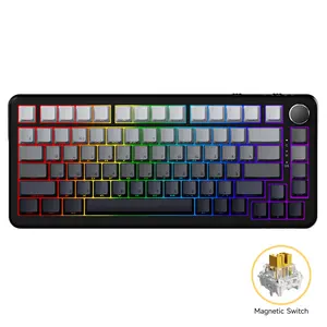 AJAZZ AK820 MAX wired gaming mechanical keyboard new magnetic switch game response fast, low latency, high-precision full key hot swappable gasket structure supports multiple systems suitable for office and esports games RGB DIY