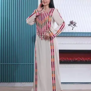 Modern Jordanian robe with Matching Belt -thobe-embroidery -xs-s-m-l-xl-xxl Clothes Womenswear