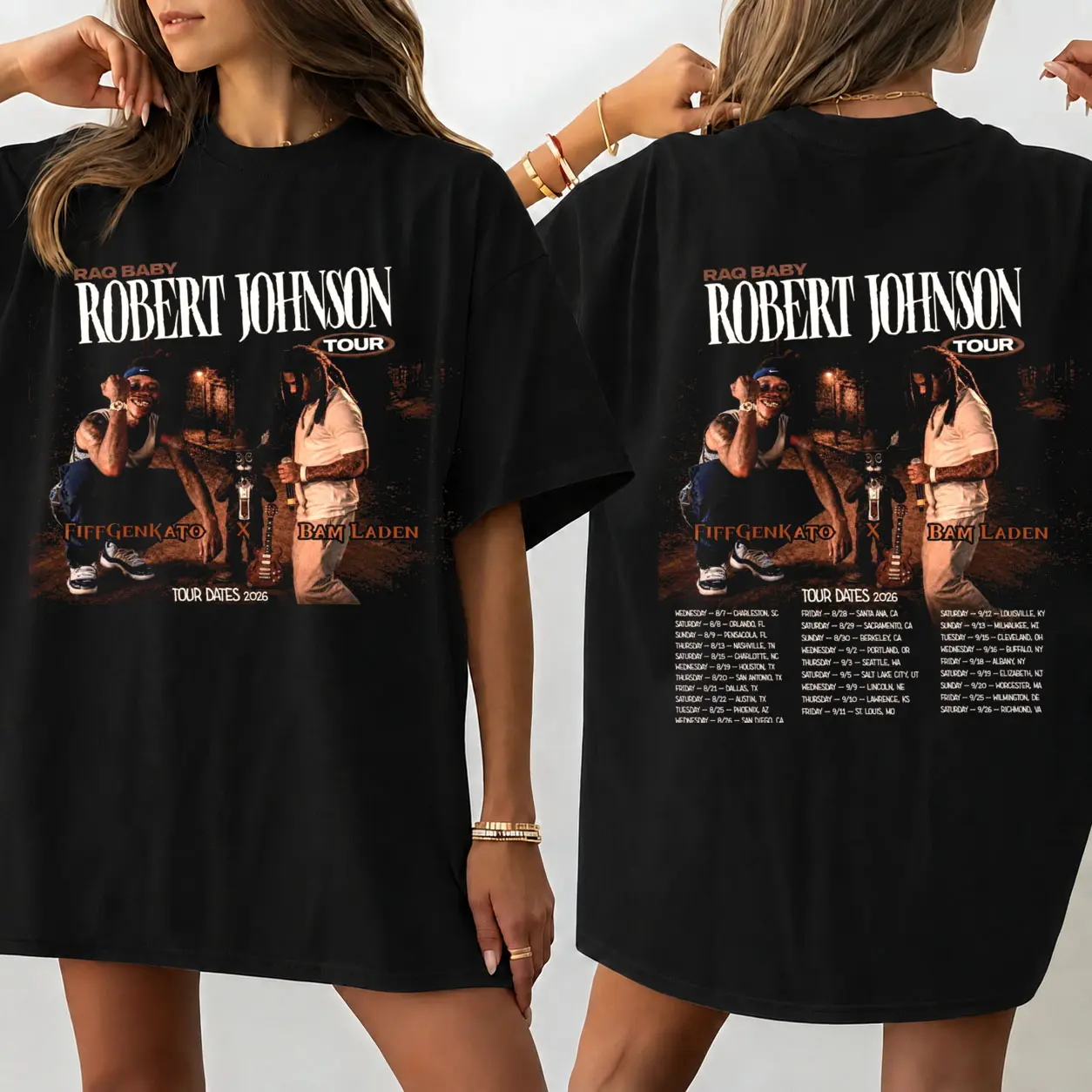Raq Shirt Baby, Robert Johnson tour Graphic Tee For Woman And Man