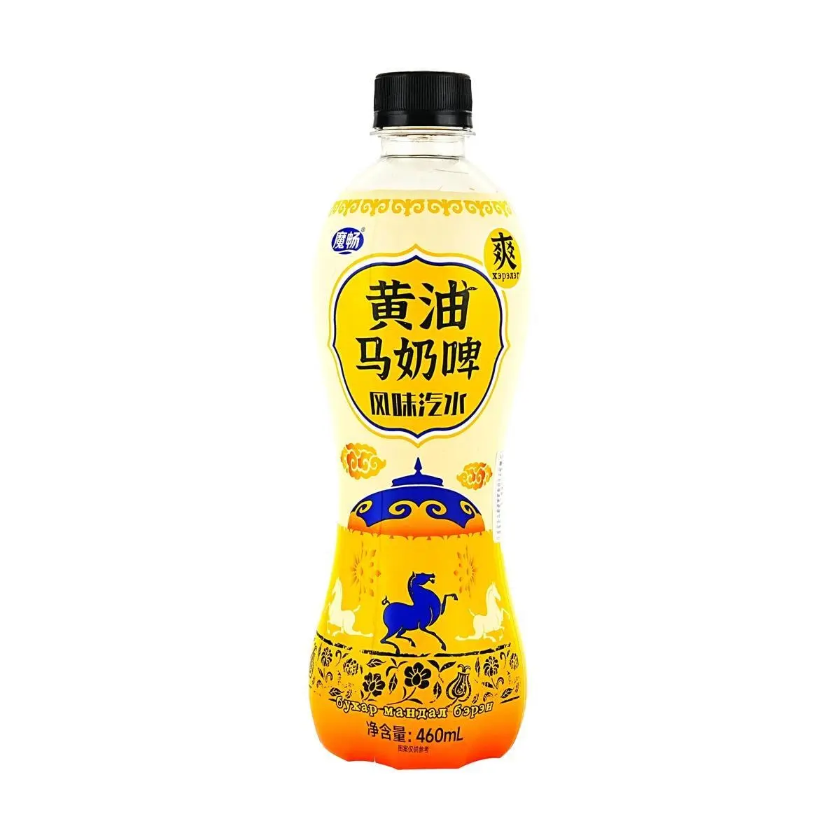 MOCHANG Butter Milk Beer Flavor Soda 460ml - Creamy Butter & Milk Aroma, Zero Fat, Refreshing Carbonation, Inner Mongolia Specialty Drink