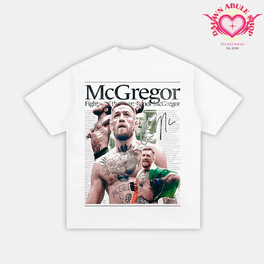 Adult and Youth McGregor Newspaper Graphic T-Shirt, summer tee, vintage y2k, graphic tees, mens clothing, youth boys clothing, kids clothing, streetwear, gift for fan