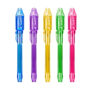 Invisible Spy Ink Pens Set of 5 with UV Light Pen, Perfect Party Gift, Christmas Holiday Present, Thanksgiving Halloween Kids Gifts