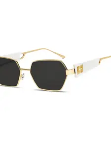Vintage Hexagonal Sunglasses Unisex, 2026 Fashion Rectangular Metal Designer Sunglasses, Stylish Eyewear for Men and Women