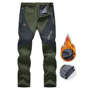 GOPUNE Men Pants Snow Skiing Pants Waterproof Windproof Fleece Lined Hiking Cargo Insulated Water Resistant Winter Warm Trousers Outdoorfun Activewear