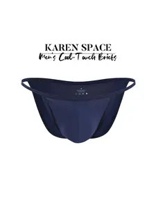 1Pc Men's Solid Color High-Cut Bikini Briefs, Slim Waistband, Sexy & Breathable, Perfect for Sports, Fitness, Home & Casual Wear