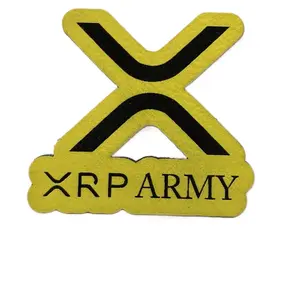 Leatherette XRP Army Hat Patch - Conversation Piece with Hydbond Thermal Backing, 3in x 2.5in, Designed for Supporting XRP