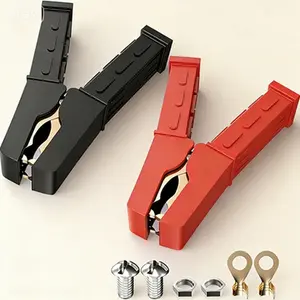 Heavy Duty Copper Alligator Clips 500A Battery Jumper Cable Clamps Secure Grip Power Replacement for Car Automotive Vehicle Boat Welder Clamps 2PCS Set Pure Copper Construction