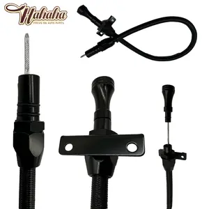 HAHAHA 700R4 4L60E 4L80E Firewall Mounted Trans Flexable Dipstick Compatible with GM,Chevy Black.