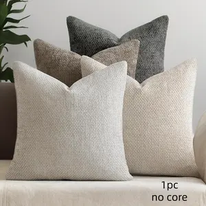 Soft Chenille Sofa Cushion Cover, Cushion Slipcovers, Bohemian Farmhouse Style Pillowcase for Modern Home Decor, Living Room Bedroom Party Decoration