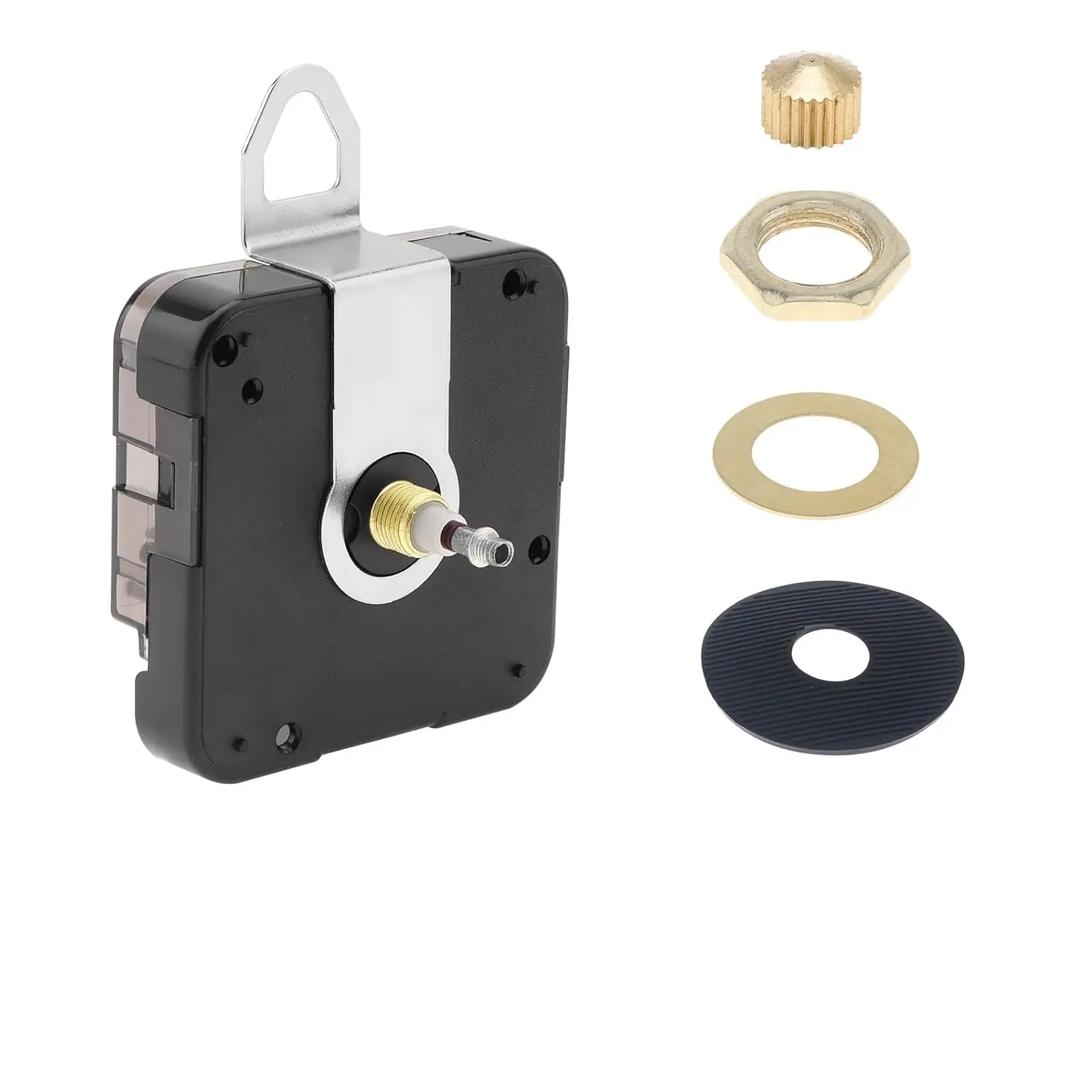 Quartz Clock Movement Replacement, Shaft Length 18mm Thread 8mm, I Axis High Torque Clock  for Wall Clock Without Second Hand (18 mm Shaft - for Panel 2-5mm Thick, Pack, 1)