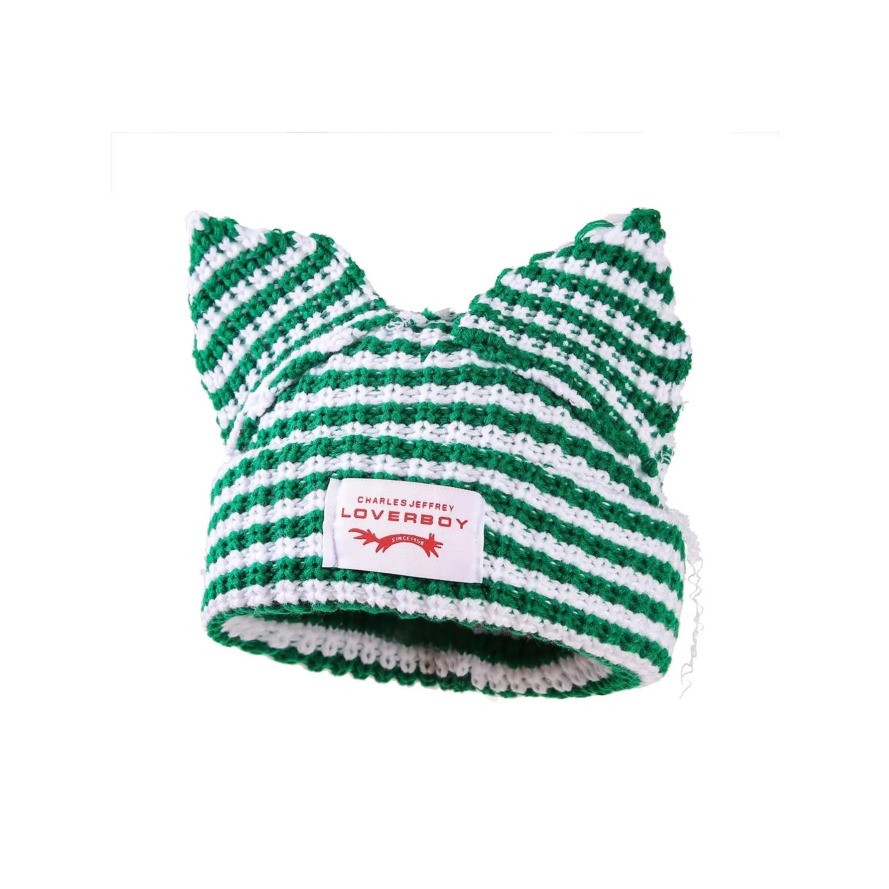 white and green stripes