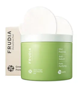 FRUDIA Pore Peeling Pad – 70 Pads, 5.7 Fl Oz | Vegan Exfoliating Toner Pads with 89% Green Grape Extract, Tannin Complex & Anti‑Sebum P | Gentle, Ph‑Balanced Deep Pore Care for Sensitive Oily Skin Welcos