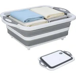 20L (5.3 gallon) Collapsible Laundry Baskets, Plastic Laundry Hamper with Handles, Foldable Laundry Bin, Small Pop Up Storage Container for Laundry Room Organization, Ideal for Traveling Use
