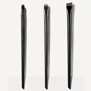 Portable Flat Fine Eyeliner Brush, 3pcs/set Reusable Eyebrow Brush, Professional Eyes Makeup Brushes for Women & Girls & Beginners, Eyebrow Angled Brush