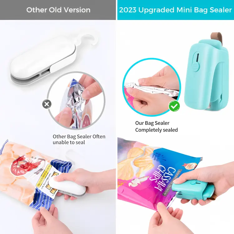 Mini Chip Bag Sealer Handheld Cutter with Magnet Includes 2xAA Batteries International Warranty Vacuum sealer