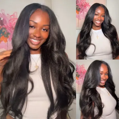 [Blend Natural]UNice Upgrade V Part Glueless Kinky Straight Human Hair Wig with Drawstring No Leave Out Beginner Friendly Easy to Install #black friday#sohochic