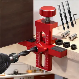 Cabinet Door Installation Jig, 2-in-1 Mounting Tool with Adjustable Positioner, Aluminium Alloy Versatile Cabinet Door Positioning Tool for Most Cabinet Doors, Adjustable Clamp Height
