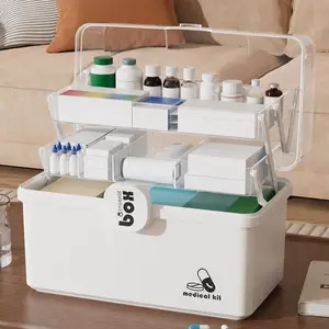 UFORU Three-Tier Medicine Organizer,Portable Medicine Cabinet with Sliding Rail, Integrated Medication Storage Box, Sliding Drug Cabinet, Household First Aid Medicine Box, Large Capacity,Healthcare, Medical Supplies Medical Organization#SummerWins