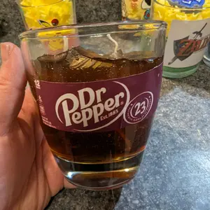 Dr Pepper Soda Pop Candle - Featuring Dr Pepper Brand in Glass Container as Described