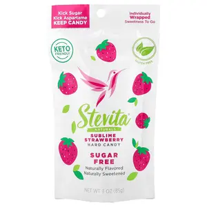 Stevita Naturals Naturals, Sugar Free Hard Candy, Sublime Strawberry, 3 oz (85 g)