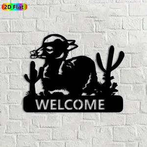1pc Cowboy Donkey Metal Wall Art,Cowboy Donkey Statue Mural, Ideal Gift for New Year, Easter, Western Decor Enthusiasts, Weather-Resistant Metal Wall Decor Wall Sculptures, Perfect for Patio Wall & Garden Fence, Unique Outdoor Art Accent