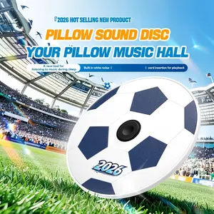2026 Mini Bone Conduction Portable Speaker, Football Pillow Wireless Sleep Aid with Stereo Bass, White Noise, Volume Control, TF Card Support, Auto Shutoff for Deep Sleep (Blue), Portable Speakers