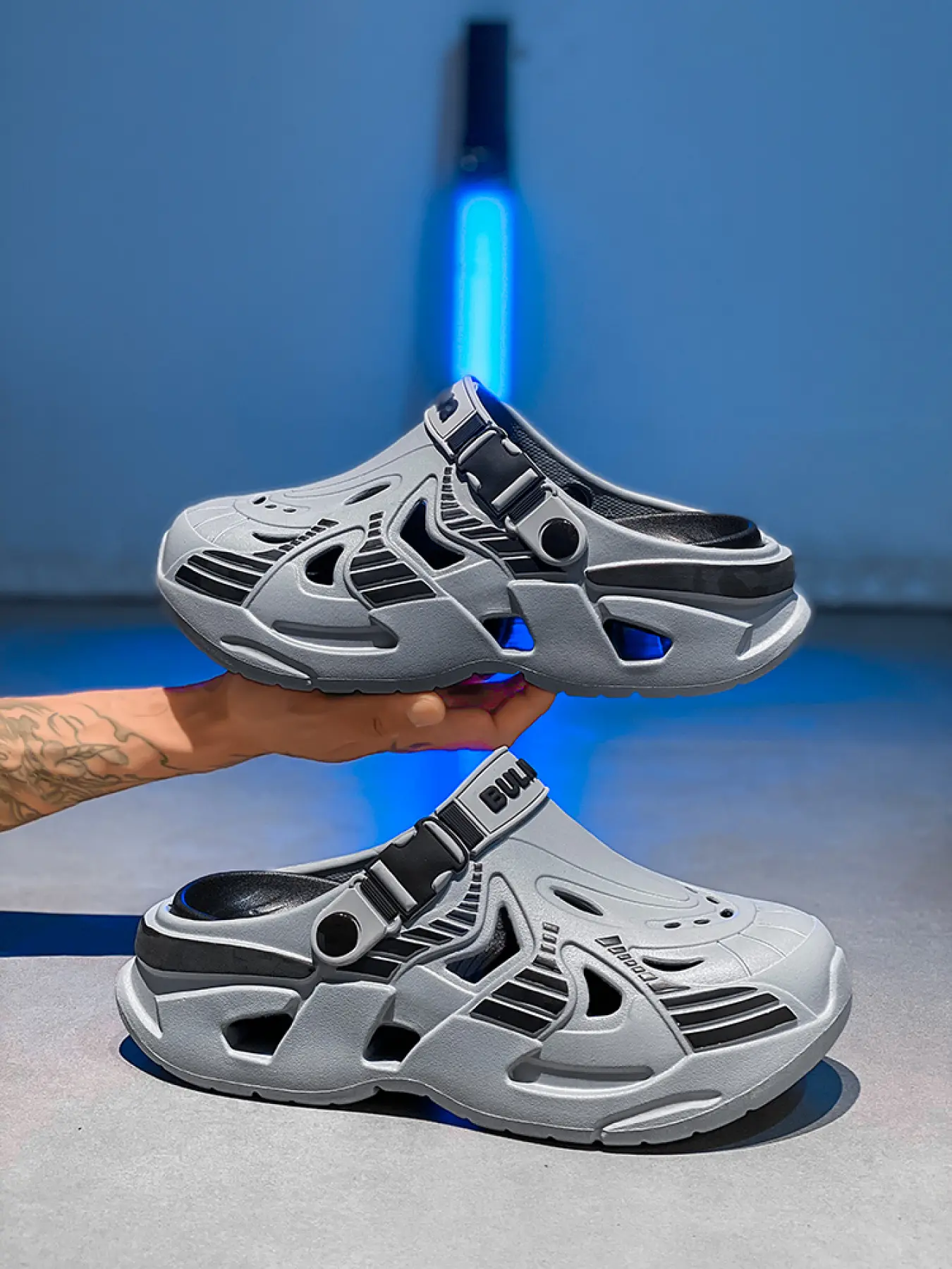 Men's Ultra-Comfy Thick Sole Clogs! Walking Shoes Non-Slip Closed-Toe Summer Slides, 2-in-1 Beach & Outdoor Sandals, Footwear for All-Day Wear Slipper Shoes, Outdoor Beach Slippers