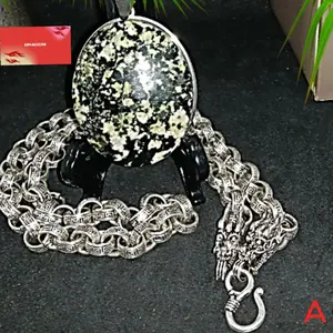 Dragon Chain Big Quartz Diorite Crystal  Pendant  Necklace Unique Collectible Handmade Jewelry great gift   gift