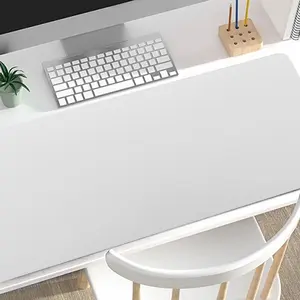 Reversible Leather Mouse Pad, Waterproof Easy Clean Keyboard Mat, Durable Office Accessories for Home Office Desk